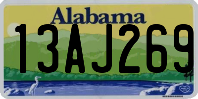 AL license plate 13AJ269