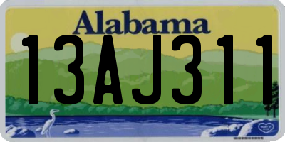 AL license plate 13AJ311