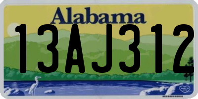 AL license plate 13AJ312