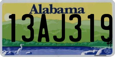 AL license plate 13AJ319