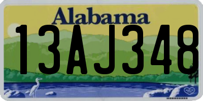 AL license plate 13AJ348