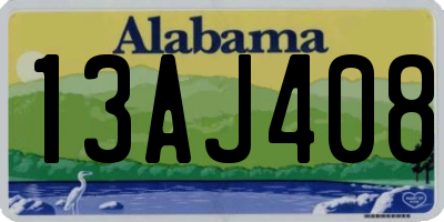 AL license plate 13AJ408