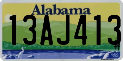 AL license plate 13AJ413