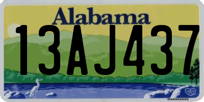 AL license plate 13AJ437