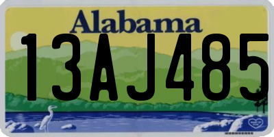 AL license plate 13AJ485