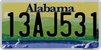 AL license plate 13AJ531