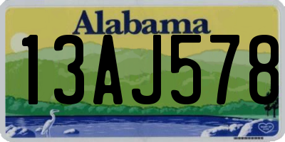 AL license plate 13AJ578