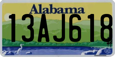 AL license plate 13AJ618