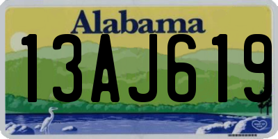 AL license plate 13AJ619