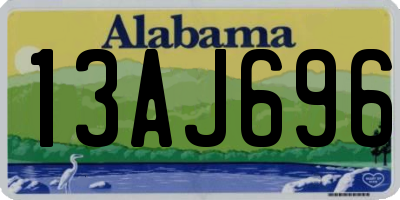 AL license plate 13AJ696
