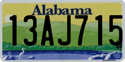 AL license plate 13AJ715