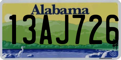 AL license plate 13AJ726