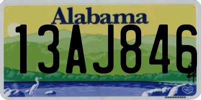AL license plate 13AJ846