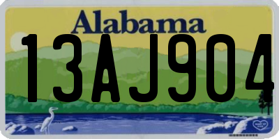 AL license plate 13AJ904