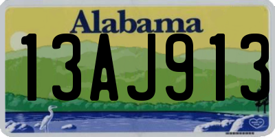 AL license plate 13AJ913