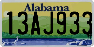 AL license plate 13AJ933