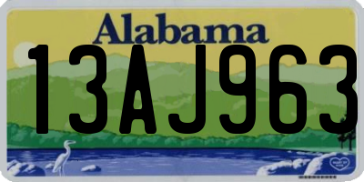 AL license plate 13AJ963