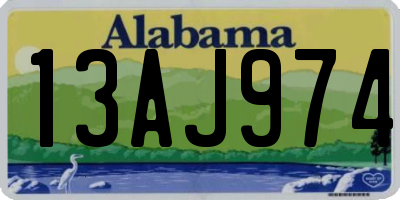 AL license plate 13AJ974
