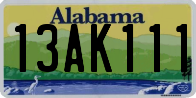 AL license plate 13AK111