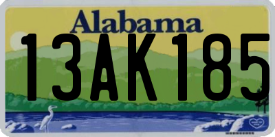 AL license plate 13AK185
