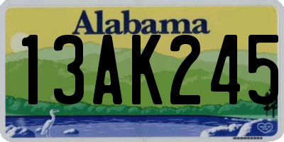 AL license plate 13AK245