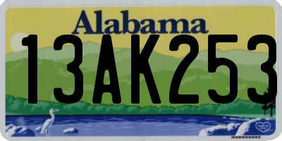 AL license plate 13AK253