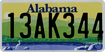 AL license plate 13AK344