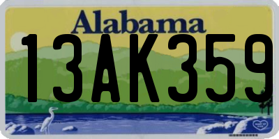 AL license plate 13AK359