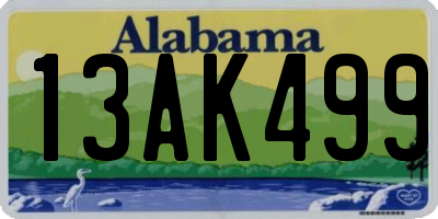 AL license plate 13AK499