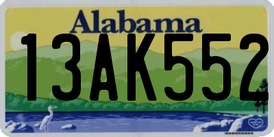 AL license plate 13AK552