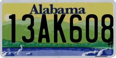AL license plate 13AK608