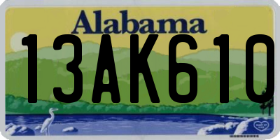 AL license plate 13AK610