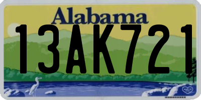 AL license plate 13AK721