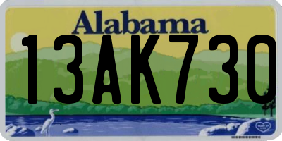 AL license plate 13AK730