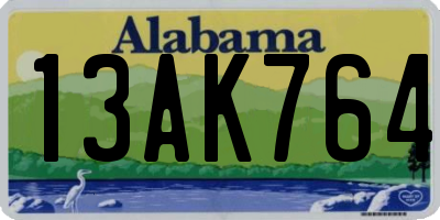 AL license plate 13AK764
