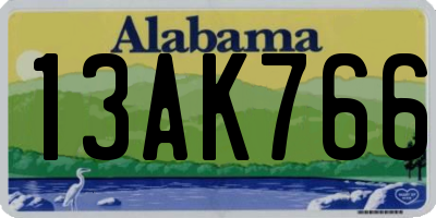 AL license plate 13AK766