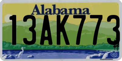 AL license plate 13AK773