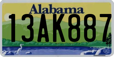AL license plate 13AK887