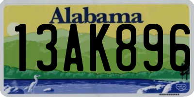 AL license plate 13AK896