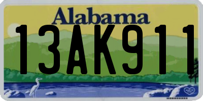 AL license plate 13AK911