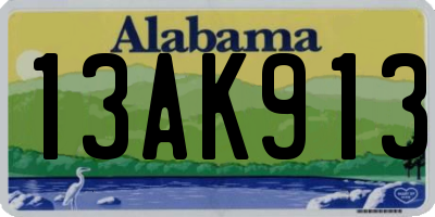 AL license plate 13AK913