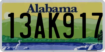AL license plate 13AK917