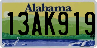 AL license plate 13AK919