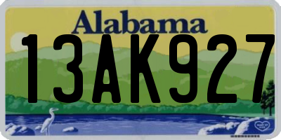 AL license plate 13AK927