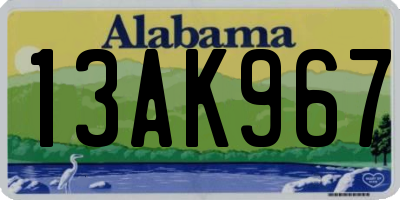 AL license plate 13AK967