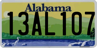 AL license plate 13AL107