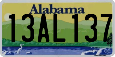 AL license plate 13AL137