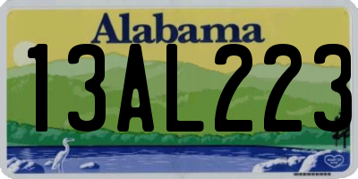 AL license plate 13AL223