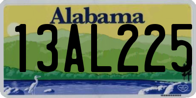 AL license plate 13AL225