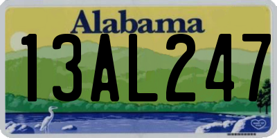 AL license plate 13AL247